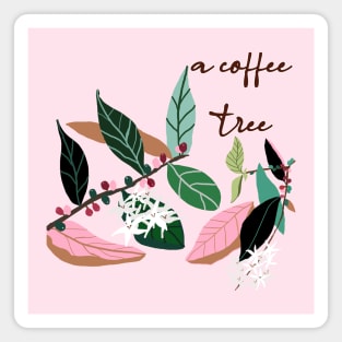 a coffee  tree, hand drawing Magnet